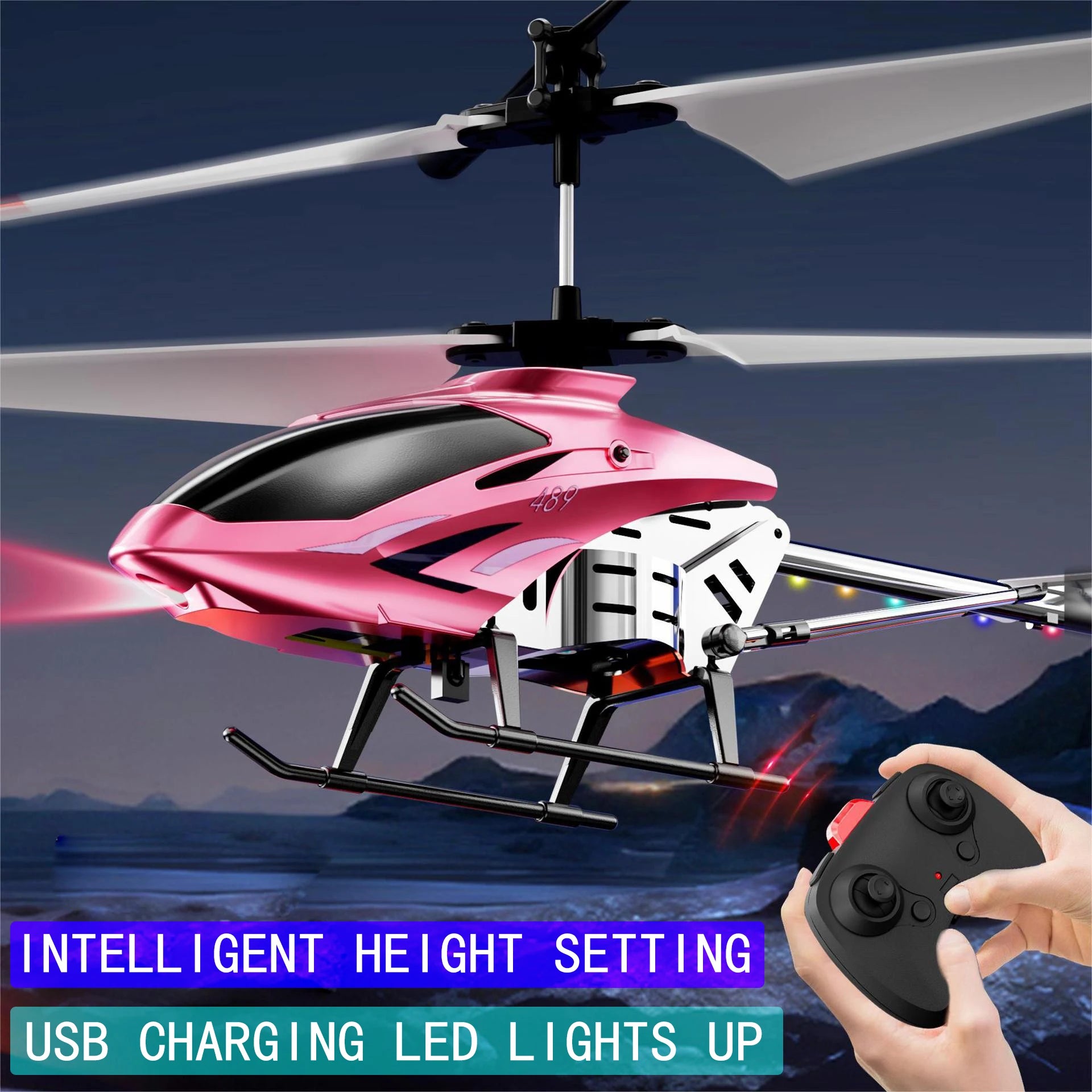 3.5-way remote-controlled airplane 2.4G electric helicopter charging, luminous, and crash resistant aircraft remote-controlled a