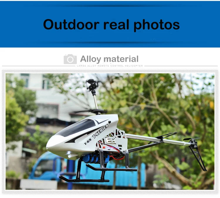 3.5CH Rc Helicopter Extra Large Remote Control Drone Durable Charging Model UAV Outdoor Aircraft Helicoptero Gift Toys for Kids