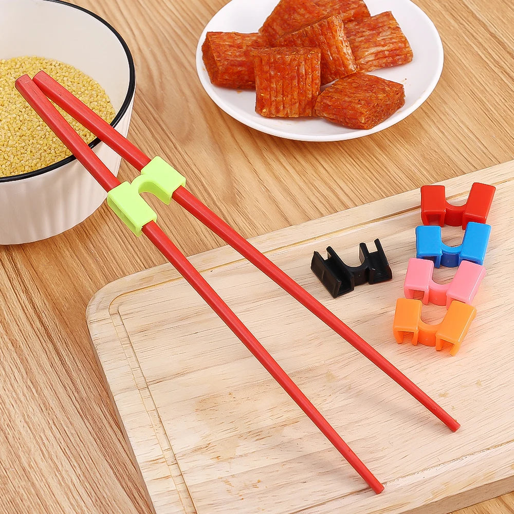 Chopsticks Auxiliary Practical Helper Beginner Adult Kids Learner Correct Reusable Holding Training Clips Finger Sleeves Chinese