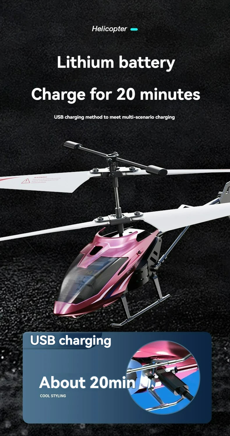 3.5-way remote-controlled airplane 2.4G electric helicopter charging, luminous, and crash resistant aircraft remote-controlled a