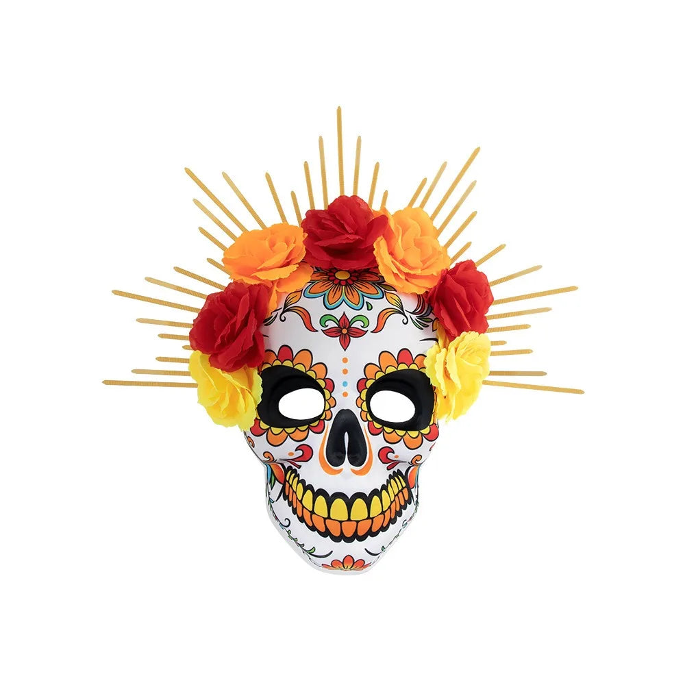 Halloween Mexican Day of The Dead Mask Full Mask Eye Mask Halloween Party Mask Headwear Three-dimensional Skull Mask Carnival