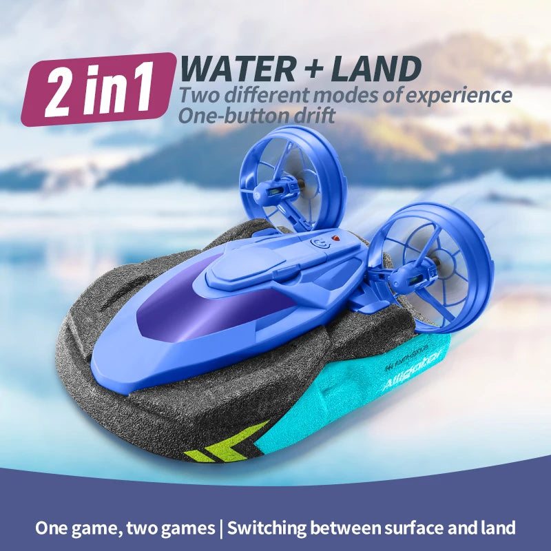 New S10 Water and Land 2 IN 1 Remote Control Drift Car Hovercraft Deformation Multifunctional RC Hovercraft Boat Car Kid RC Toy