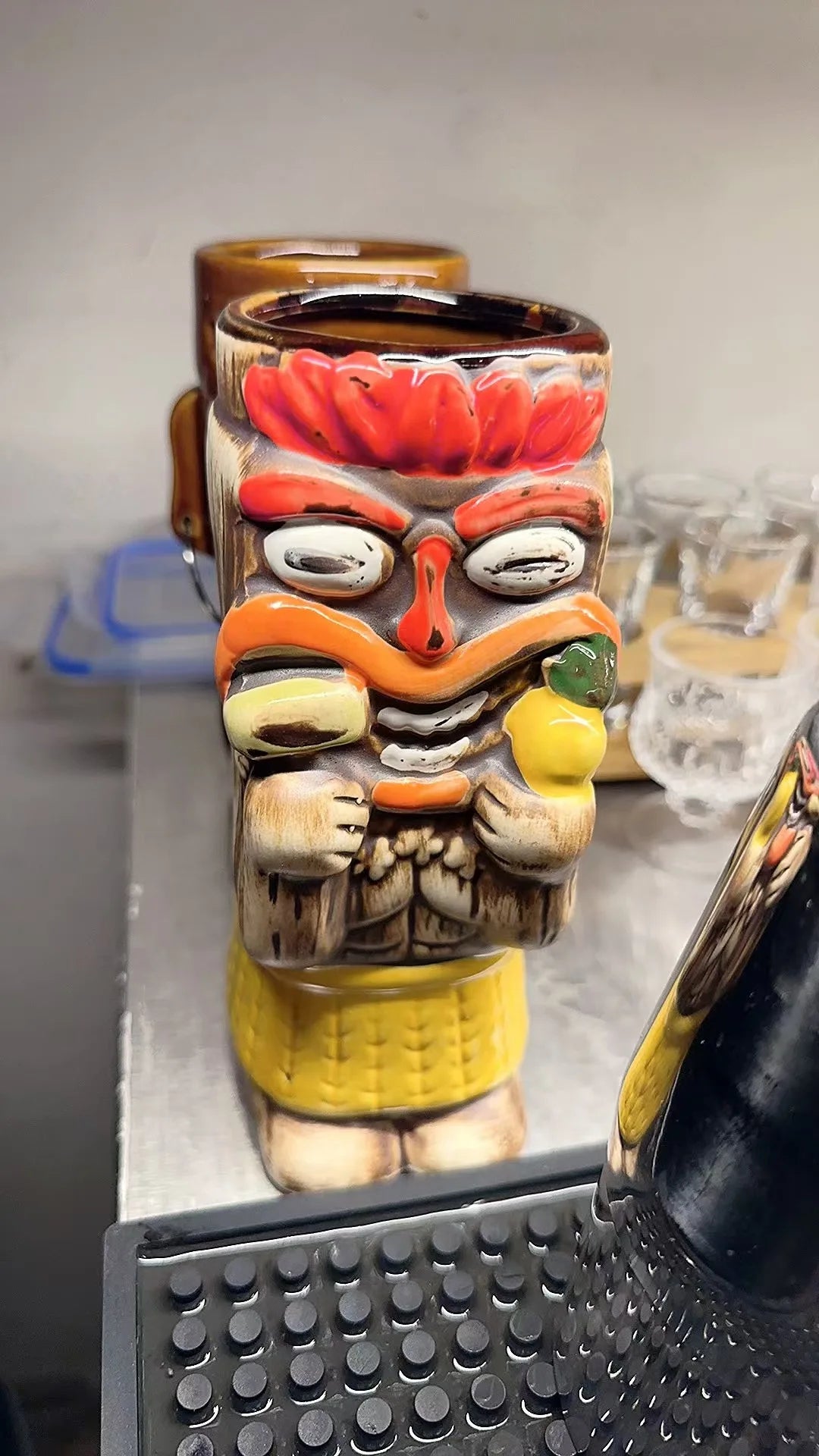 Hawaiian Cocktail Glass Cup,Ceramic Tiki Mug,Samiff Bar Glass,Personality Drinking