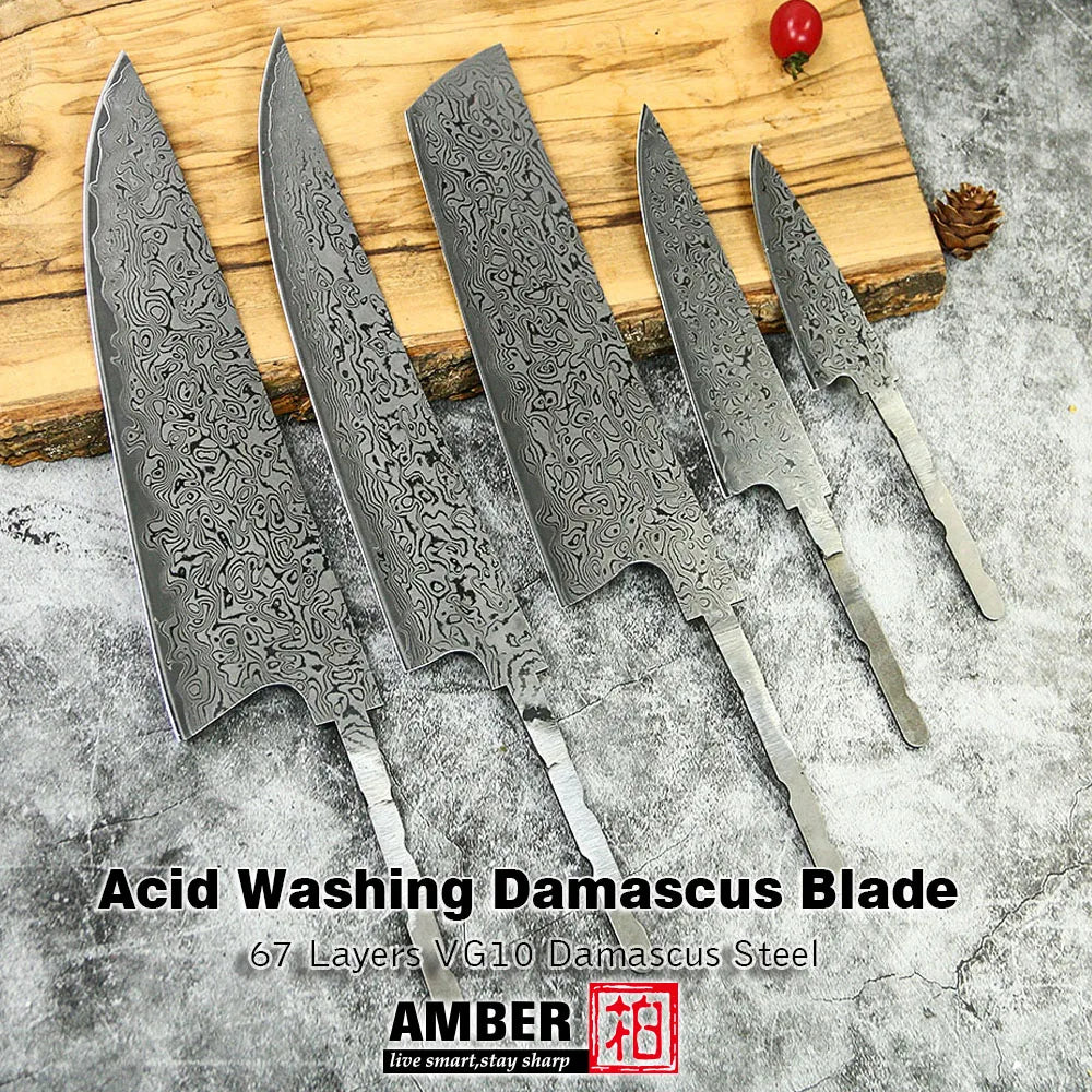 Amber Knife High Quality Kitchen Tools Blade Japanese Damascus Steel Very Good Price Global Shipping