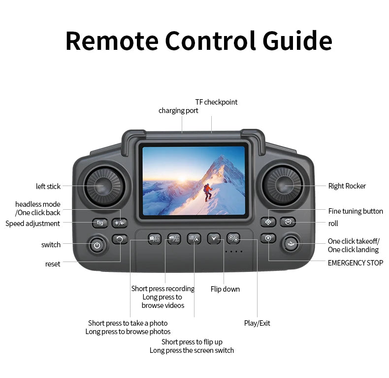 K100 MAX Mini GPS Drone 8K HD Camera Real Time Video Transmis Screen Control Obstacle Avoidance Aerial Photography RC Quadcopter
