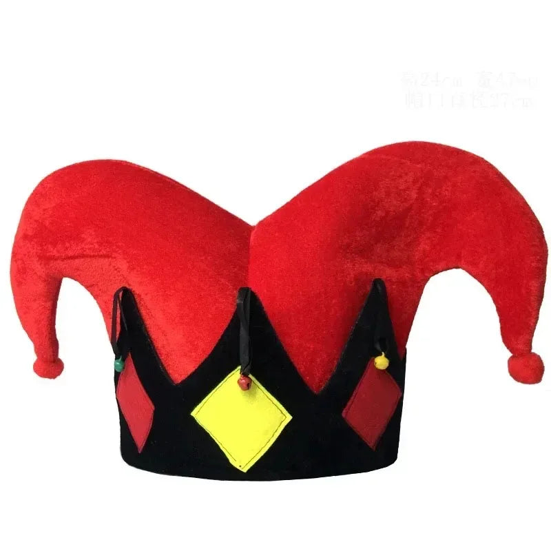 Adult Halloween Fancy Dress Up Hat Stage Show Props Clown Funny Dress Up Clown Hat Carnival Birthday Cake Cap