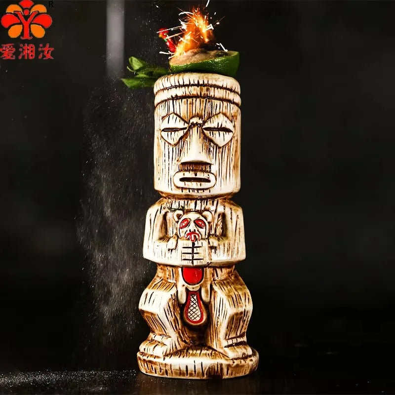 Hawaiian Cocktail Glass Cup,Ceramic Tiki Mug,Samiff Bar Glass,Personality Drinking