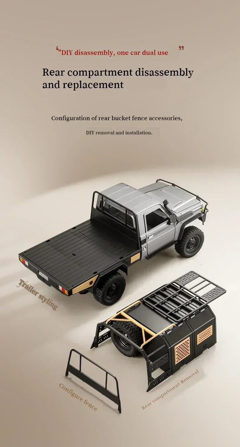 MN128 1/12 RC Car 4WD Jeep Model 2.4G Remote Control LED Light 4X4 Off Road 4WD Climbing RC Truck Electric Toy Car Gift for Boy