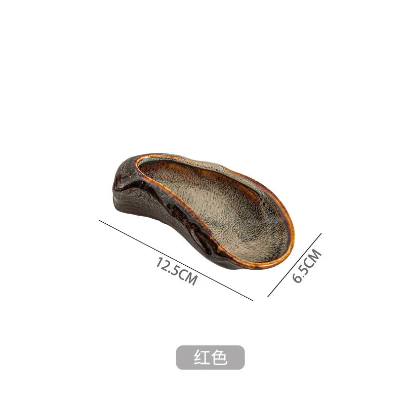 Ceramic Tableware Oyster Plate Dining Plates Snack Bowl Dim Sum Dish Dessert Plate Cold Dish Tray Fruit Bowl Taste Plates