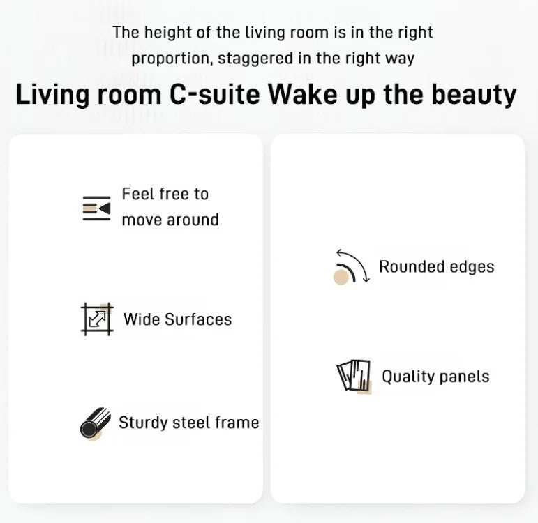 Small apartment light luxury bedside small coffee table round movable small table mini coffee table