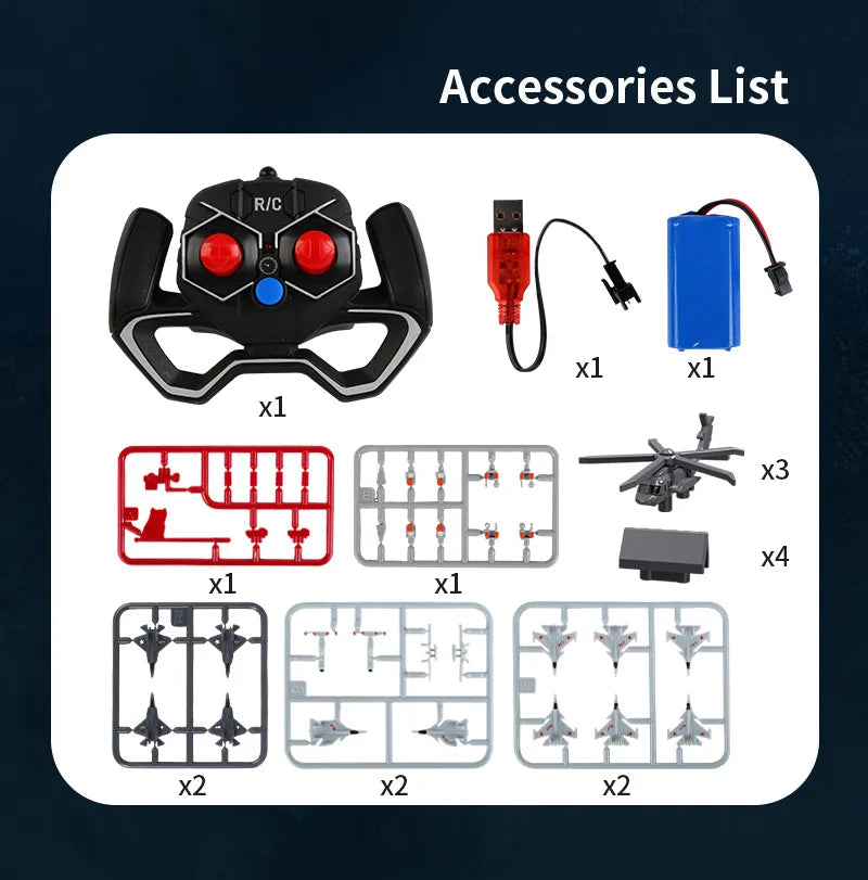 JJRC New Product Water Ship Model 2.4G Remote Control Aircraft Carrier Children's Electric Toy Remote Control Ship