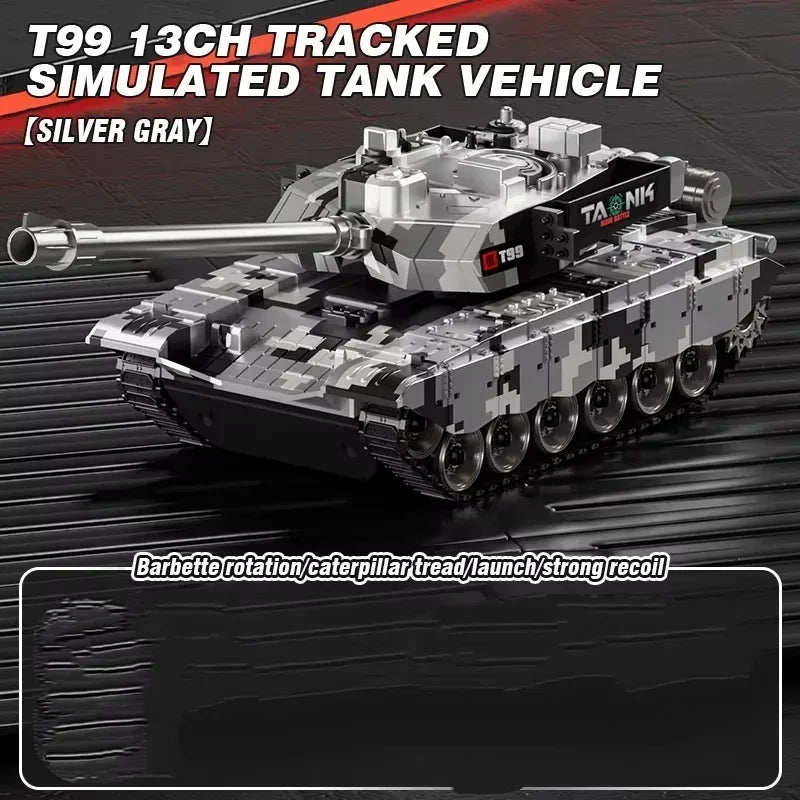 Rc Tank 99 T90 Remote Control Tanks 13Ch Shootting Function Crawler Battle Toy Car Model Electronic Toys for Boys Children Gifts