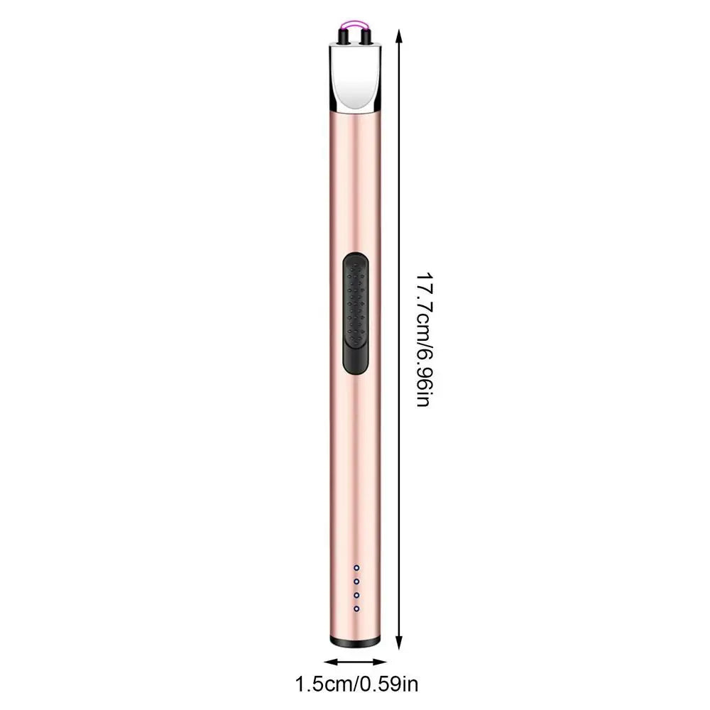 USB Electric Rechargeable Kitchen Lighter Electric Arc BBQ Lighter Windproof Flameless Plasma Ignition Long Gas Lighter