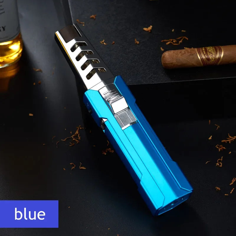 Kitchen BBQ Cigar Big Jet Flame Fire Butane Torch Outdoor Powerful Flame Camping Gun Lighter Mans Tools Without Gas No Box