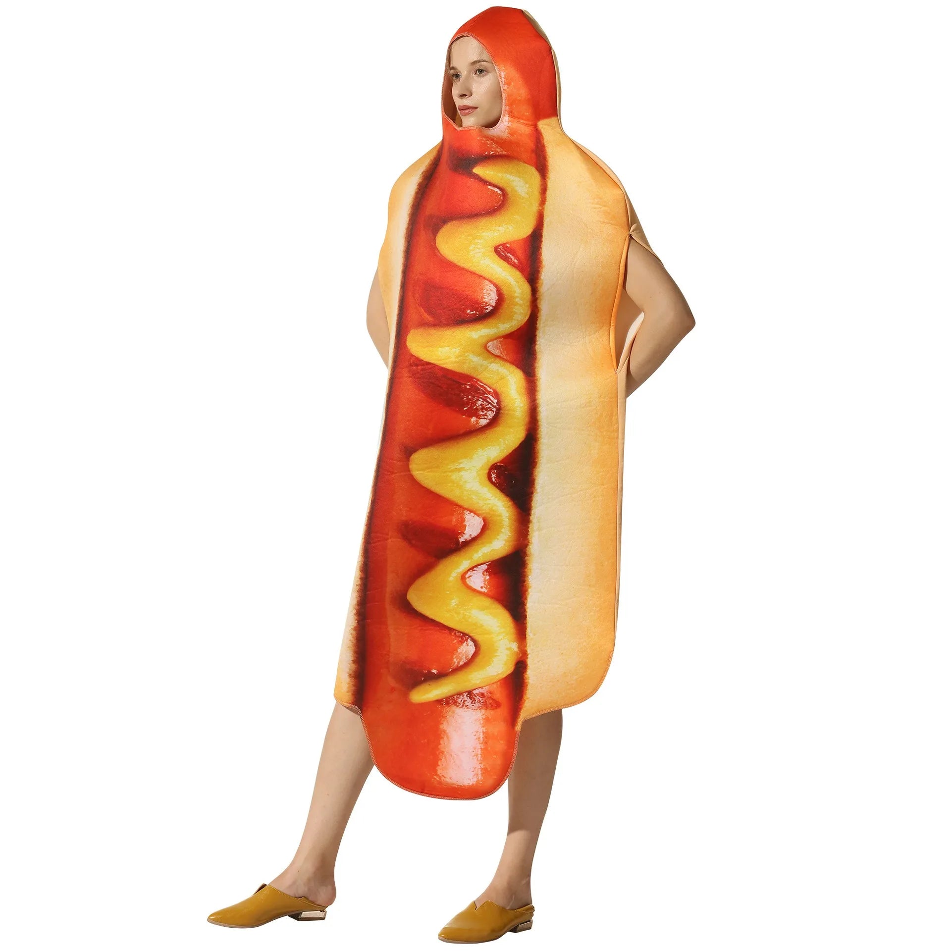 Halloween party costumes, hot dogs cosplay costumes stage performance costumes jumpsuits performance costumes