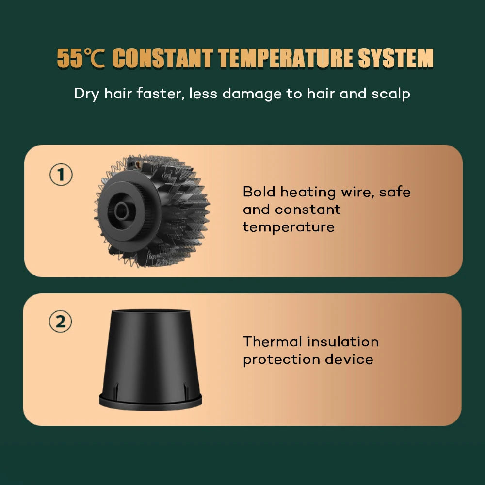 NEW Hair Dryer Comb Hot Air Curling For Hair Roller Blow Dryer Ionic Hair Straightening Brush Quick Dry Hair Curler Curling Iron
