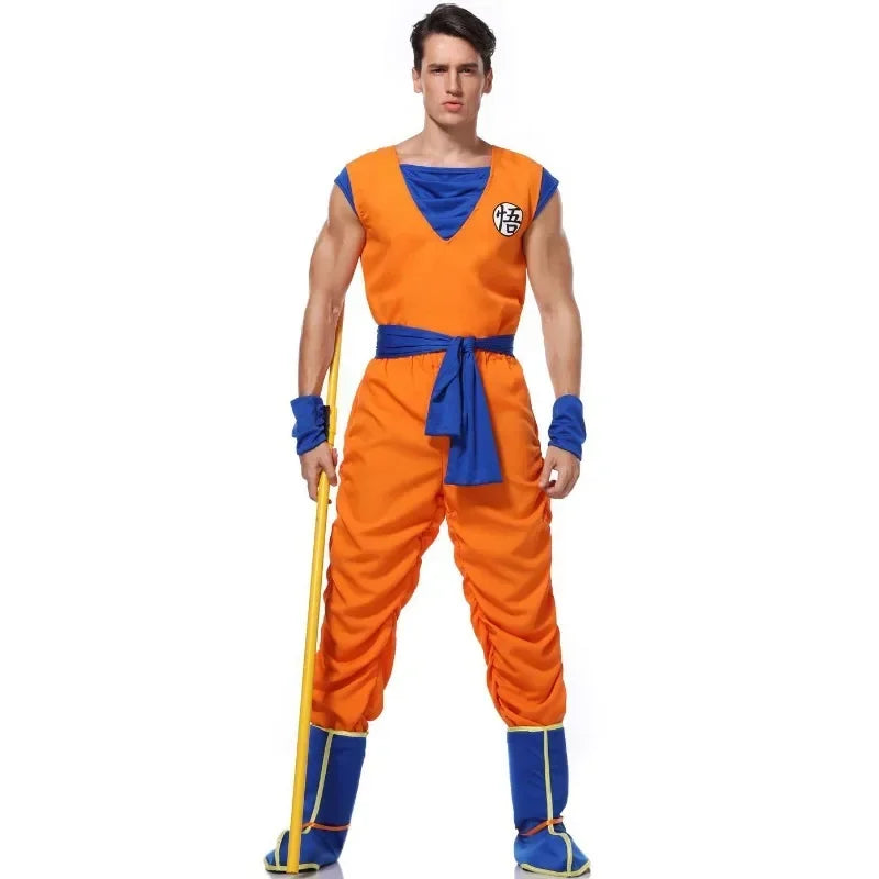 Halloween  anime Adult Orange Suits Son  Masquerade Cosplay Anime Superheroes Role Play Dress Up  cosplay costumes