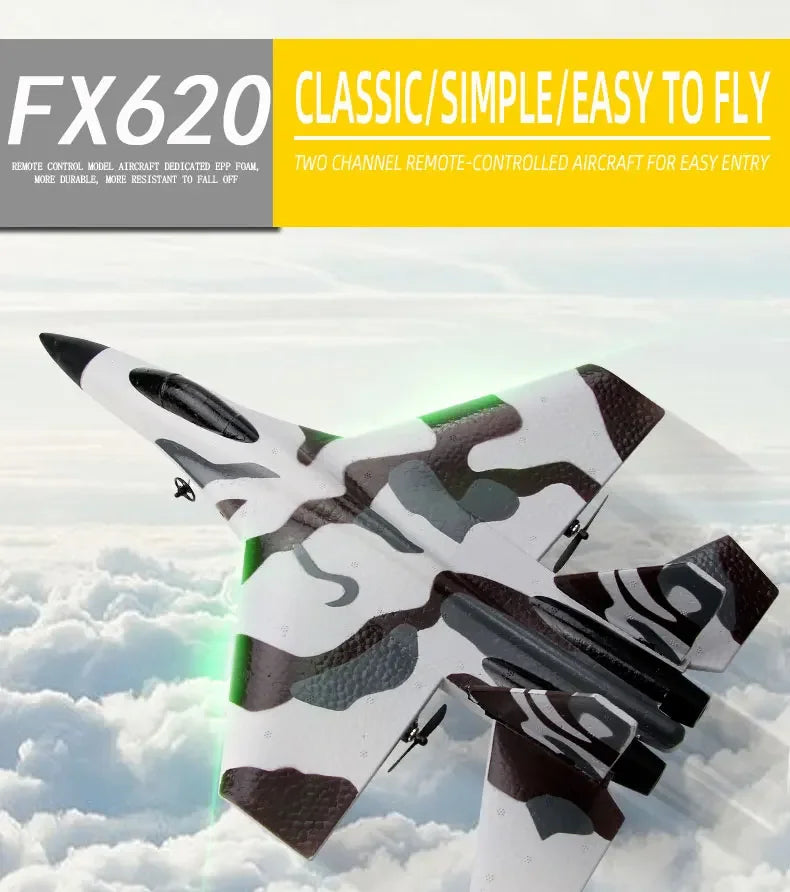 FX620   RC Foam Aircraft SU-35 Plane 2.4G   Remote Control Fighter- Plane Glider Airplane Foam Boys Toys for Children