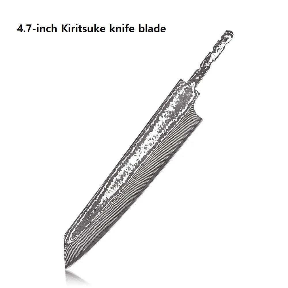 F.YOUNG DIY Damascus Steel Japanese Kitchen Chef Knife Blank Blade VG10 Full Tang Integral Hand Forged Sharp Edges Making Tools
