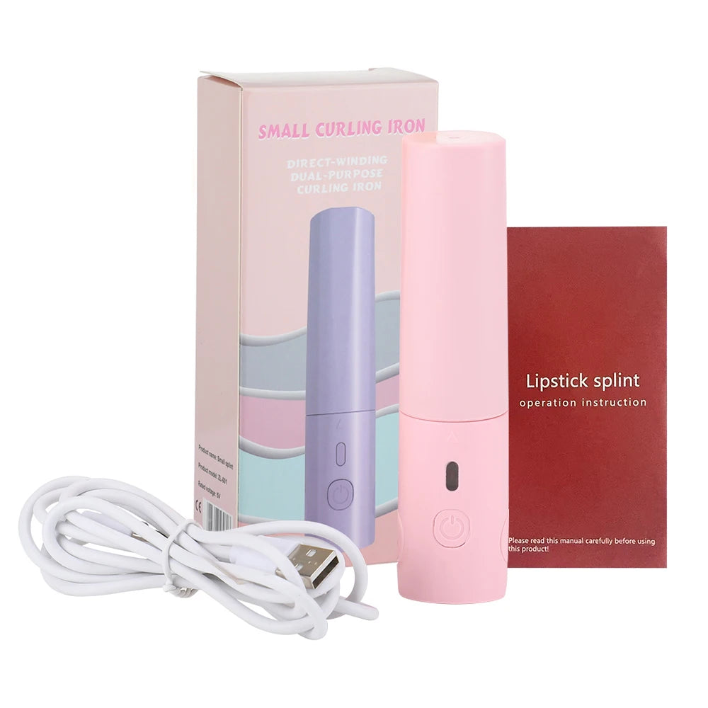 Portable Hair Straightener Mini Curling Iron Women Ceramic Straightening Styling Tools Curling and Straightened Dual-use Splint