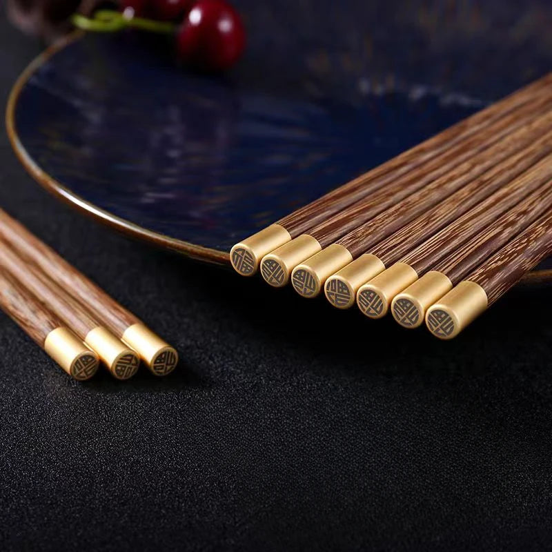 Chinese Chopsticks Set Premium Chicken Wing Wood Lacquerless Waxless Mildew Resistant Restaurant Commercial Wooden Chopsticks