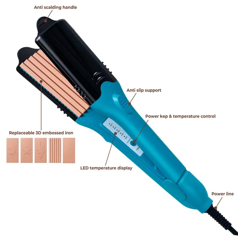 Electric Hair Straightener Fashionable Design Style Shape Flat Iron LED Straightener Fun Shape 3d Image Hair Crimper