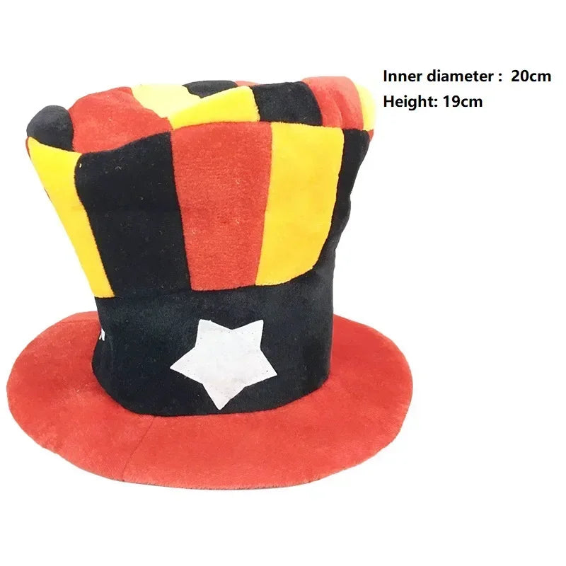 Adult Halloween Fancy Dress Up Hat Stage Show Props Clown Funny Dress Up Clown Hat Carnival Birthday Cake Cap