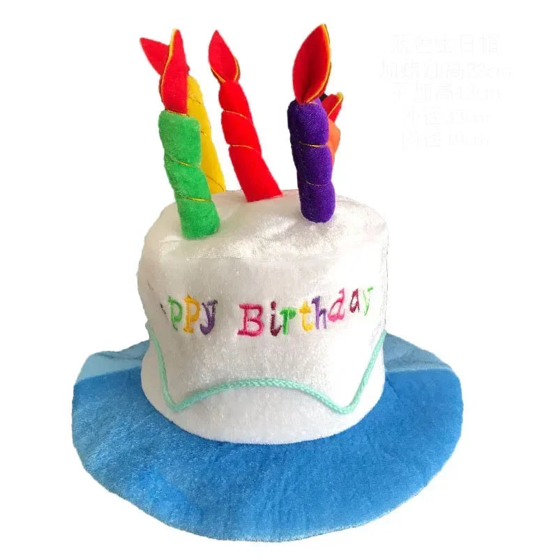 Adult Halloween Fancy Dress Up Hat Stage Show Props Clown Funny Dress Up Clown Hat Carnival Birthday Cake Cap
