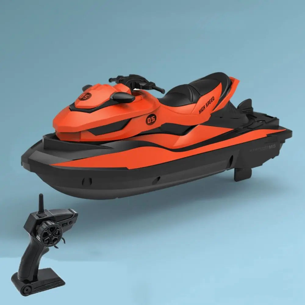 Plastic High-Speed Rc Motorboat Jet Ski Waterproof Electric Boat Simulation Model Durable Mini 2.4g Wireless Speedboat Kids Toy