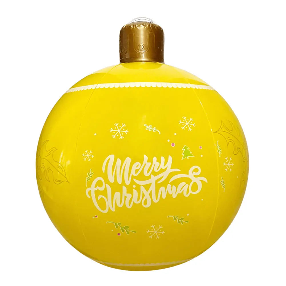 1PC Christmas Tree Decorations Balls Giant Inflatable Christmas Balls Outdoor Christmas Decorations PVC 60CM Snowman Balls