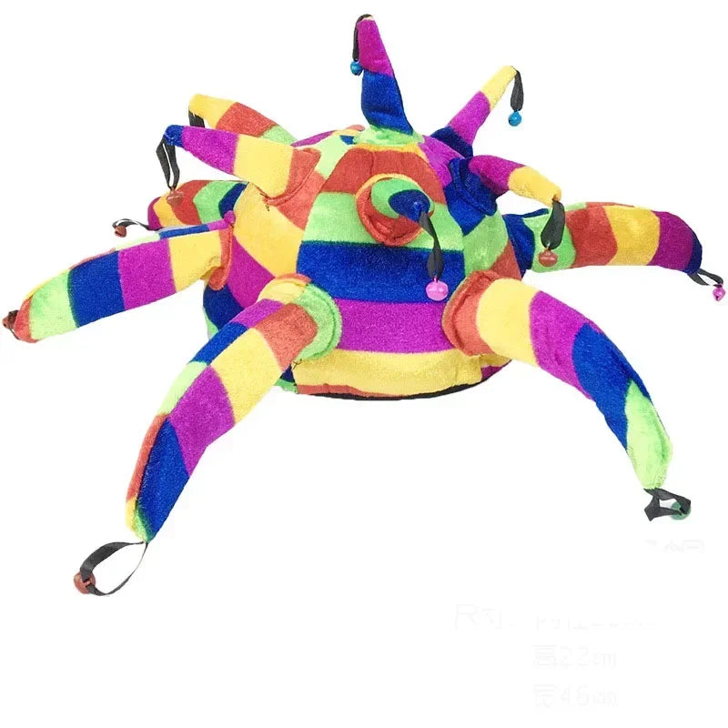 Adult Halloween Fancy Dress Up Hat Stage Show Props Clown Funny Dress Up Clown Hat Carnival Birthday Cake Cap