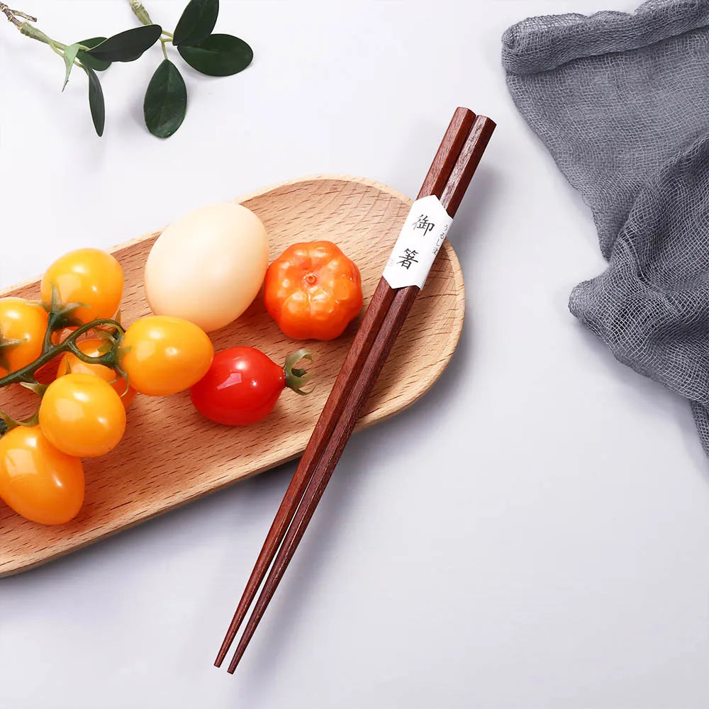 Japanese Style Natural Wooden Chopsticks For Creative Pattern Tableware Kitchen Tool Restaurant Decorations