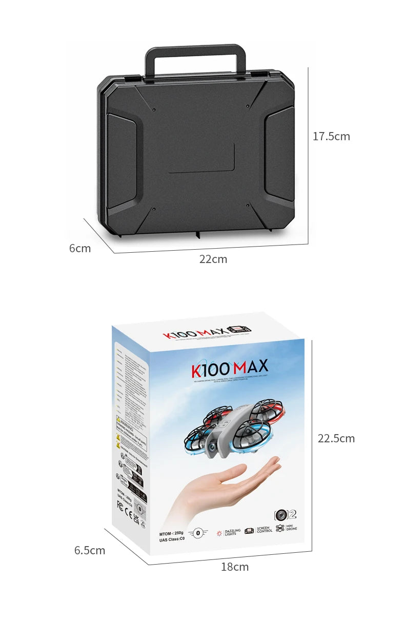 K100 MAX Mini GPS Drone 8K HD Camera Real Time Video Transmis Screen Control Obstacle Avoidance Aerial Photography RC Quadcopter