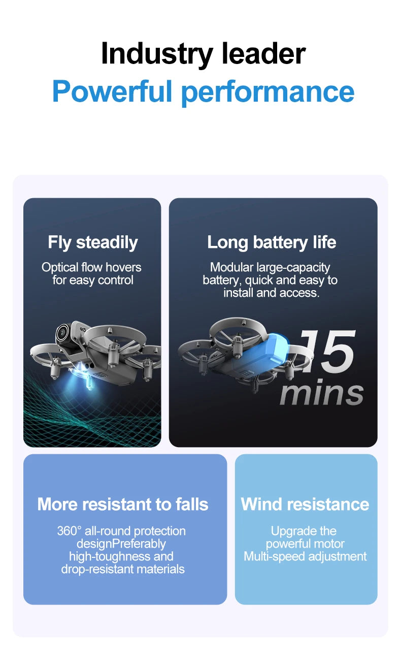 GT3 Mini RC Drone 4K Dual Aerial HD Photography Optical Flow Positioning Obstacle Avoidance UAV Remote Control Quadcopter