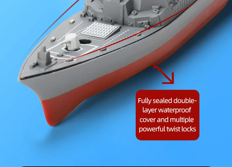 Mini Boat Remote Control Warship 2.4ghz Double Propeller Radio-control Aircraft Carrier Simulated Model Toys Kids Gift