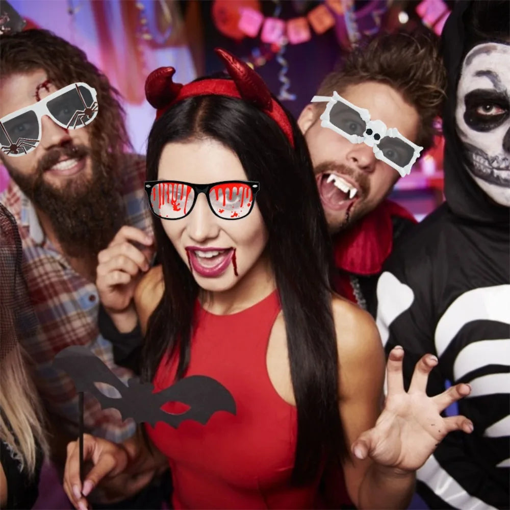 Halloween Glasses,Party Photo Prop DecorationFashion Glasses, Halloween Funny Spectacles Ghost Day Party, Horror loody