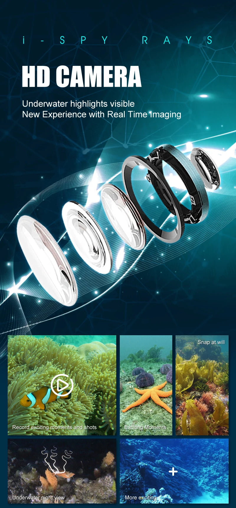 Mini WIFI RC Boat Six-way Submarine Diving Real-time Transmission Underwater Camera Speedboat Photo Video Toys Christmas Gifts
