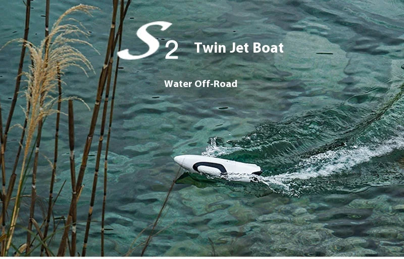 S2 Twin Jet RC Racing Boat High Speed Self-Righting Remote Control Ship 2.4Ghz Watercraft Model with Flip Over Recovery