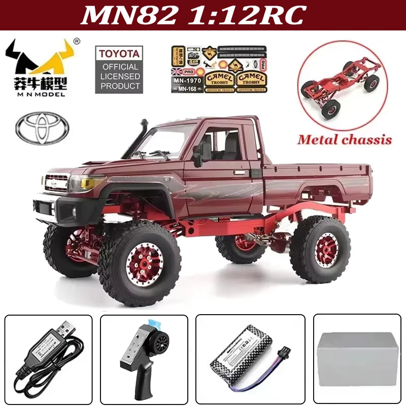 MN128 1/12 RC Car 4WD Jeep Model 2.4G Remote Control LED Light 4X4 Off Road 4WD Climbing RC Truck Electric Toy Car Gift for Boy