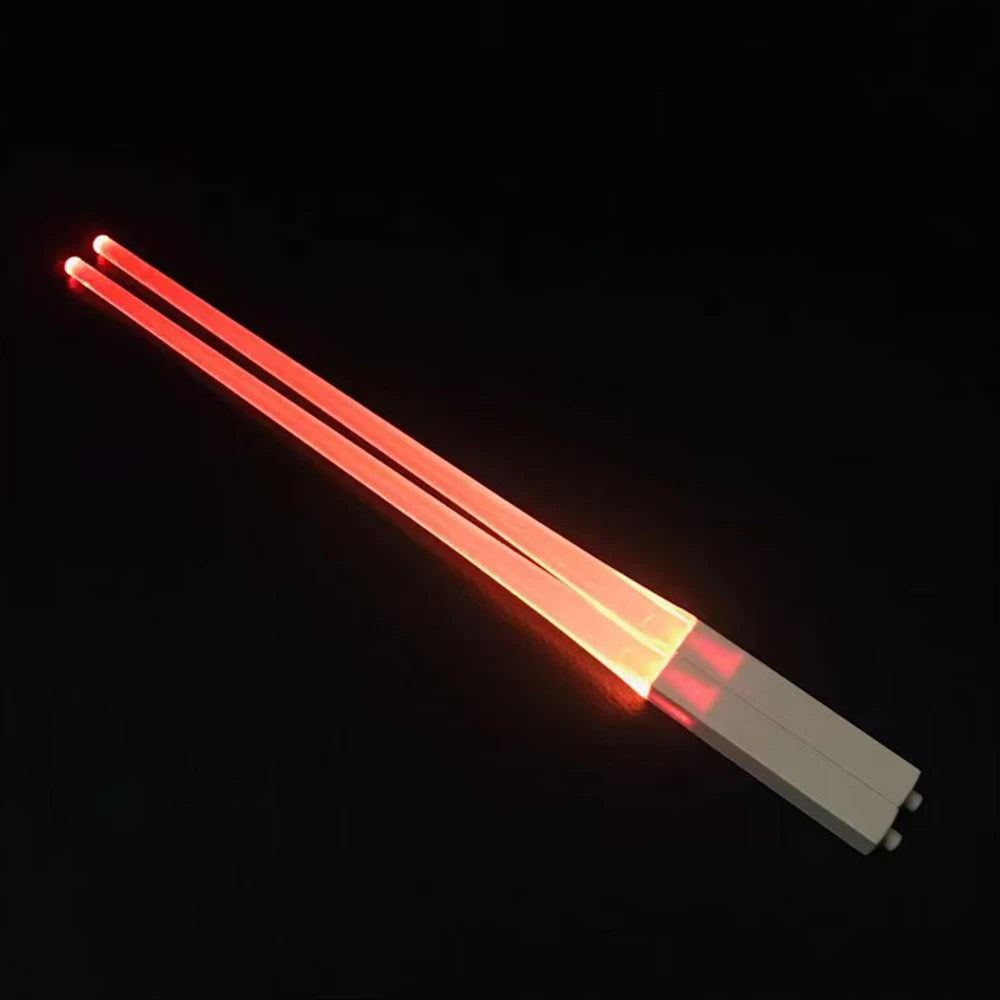 1Pair LED Lightsaber Luminous Chopsticks Detachable Washable Reusable BPA Free Tableware For Kitchen Dinner StarWar Theme Party