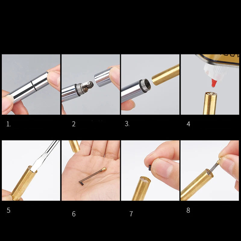 Small Mini Keychain Kerosene Lighter Portable Waterproof Cigarette Lighter Outdoor Survival Tools Sand Wheel Lighter