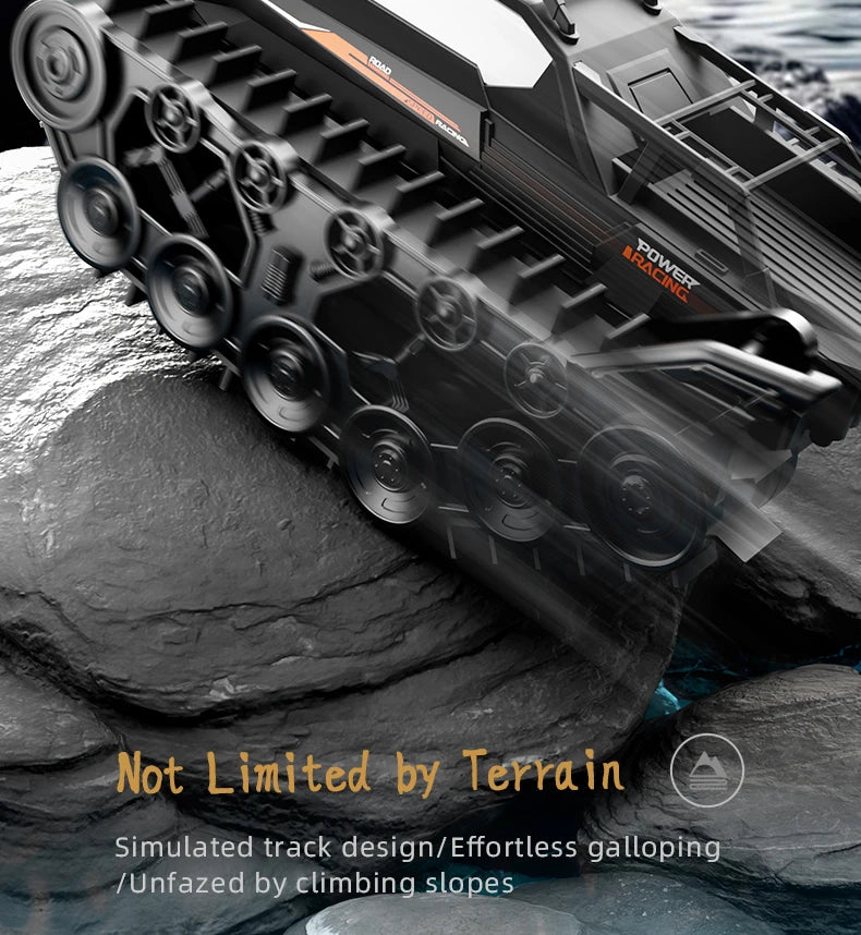 JJRC Q183 RC Car 2.4G Amphibious All Terrain Tracked Tank Remote Control Truck Climbing Off-Road Vehicle Waterproof Toy Kid Gift