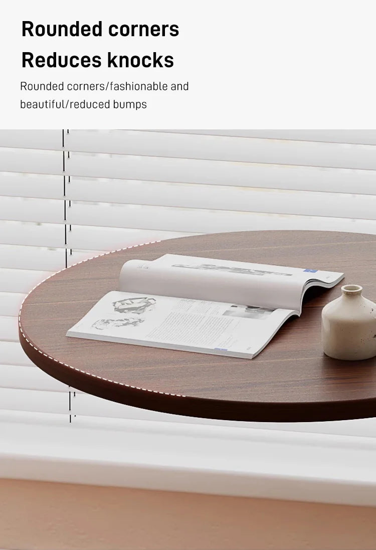 Small apartment light luxury bedside small coffee table round movable small table mini coffee table