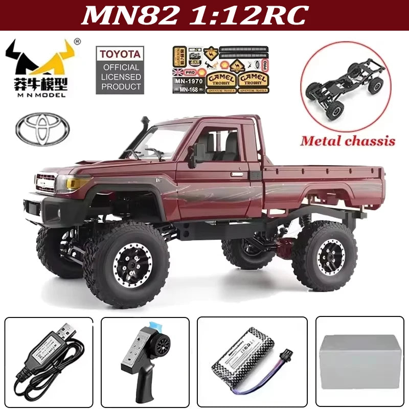 MN128 1/12 RC Car 4WD Jeep Model 2.4G Remote Control LED Light 4X4 Off Road 4WD Climbing RC Truck Electric Toy Car Gift for Boy