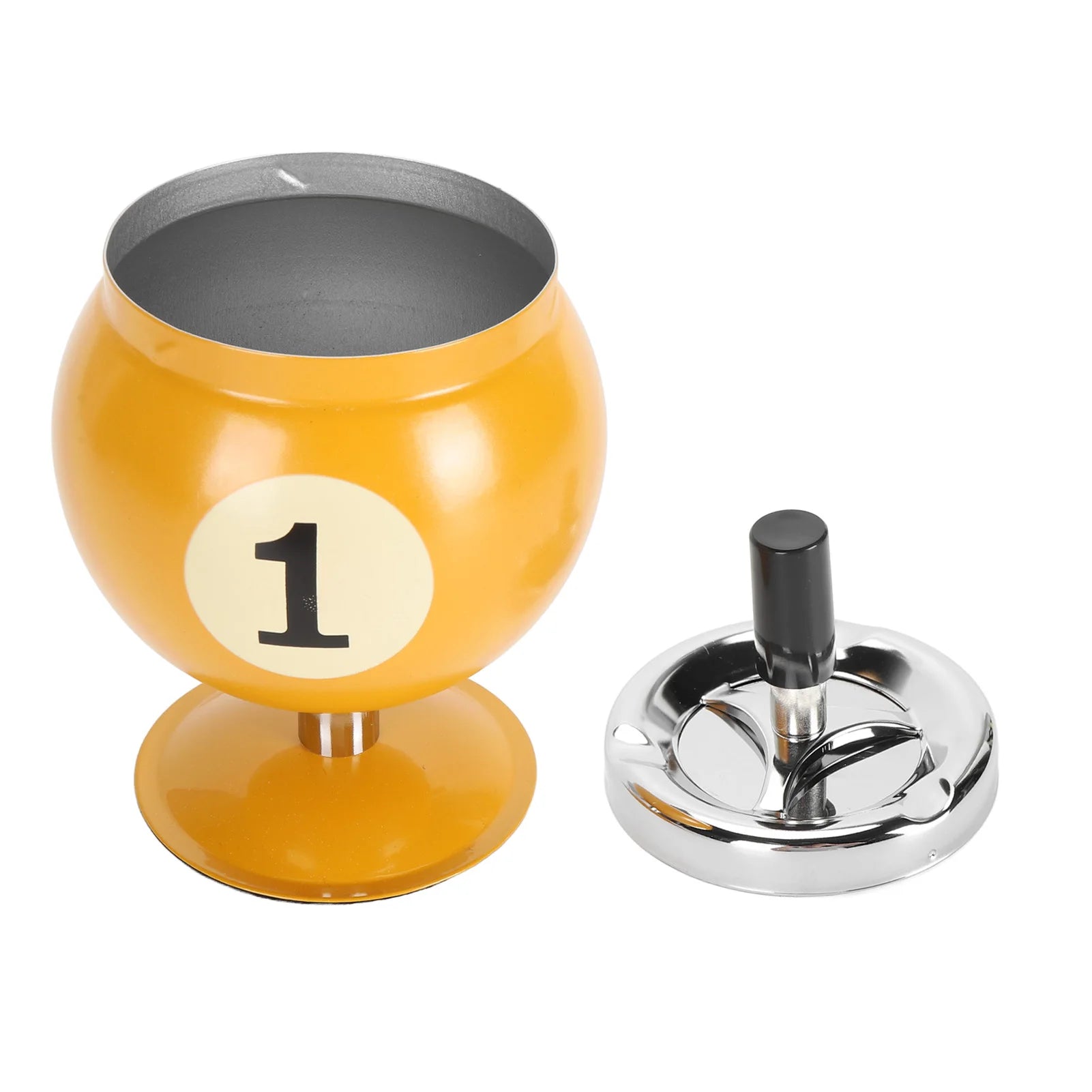 Ashtray Billiard Ashtray with Lid Windproof Automatic Extinguishing Decorative Ashtray for Home Restaurant KTV Bar Cigar Ashtray