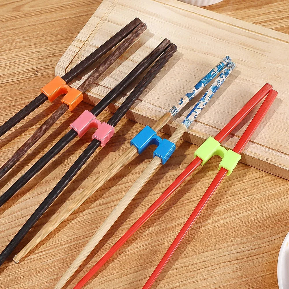 Chopsticks Auxiliary Practical Helper Beginner Adult Kids Learner Correct Reusable Holding Training Clips Finger Sleeves Chinese