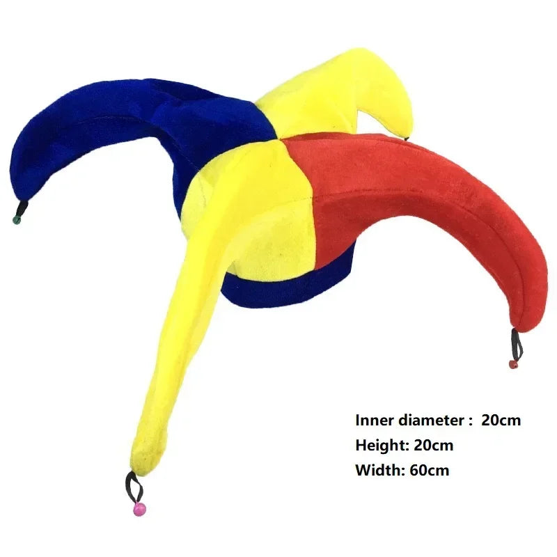 Adult Halloween Fancy Dress Up Hat Stage Show Props Clown Funny Dress Up Clown Hat Carnival Birthday Cake Cap