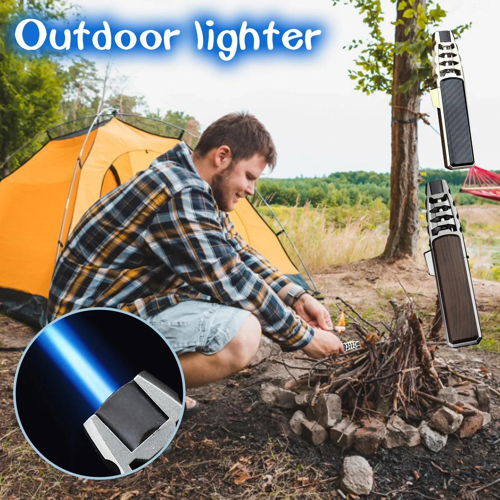 Kitchen BBQ Cigar Big Jet Flame Fire Butane Torch Outdoor Powerful Flame Camping Gun Lighter Mans Tools Without Gas No Box