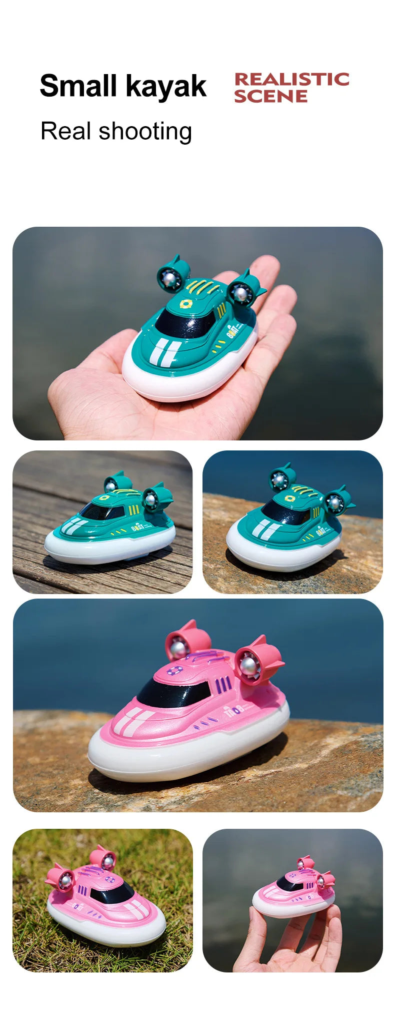 S820 RC Boat Wireless Speedboat 2.4G 1/32 Powerful Dual Motors Electric Remote Control Model Electric Toys for Kids Xmas Gift
