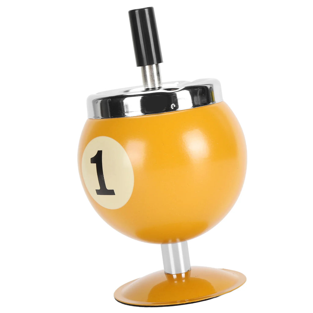 Ashtray Billiard Ashtray with Lid Windproof Automatic Extinguishing Decorative Ashtray for Home Restaurant KTV Bar Cigar Ashtray
